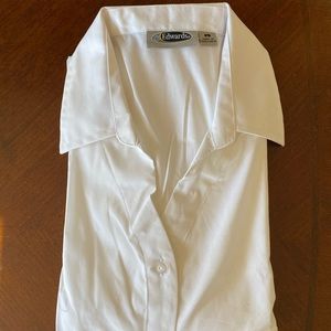 White blouse shirt V-neck